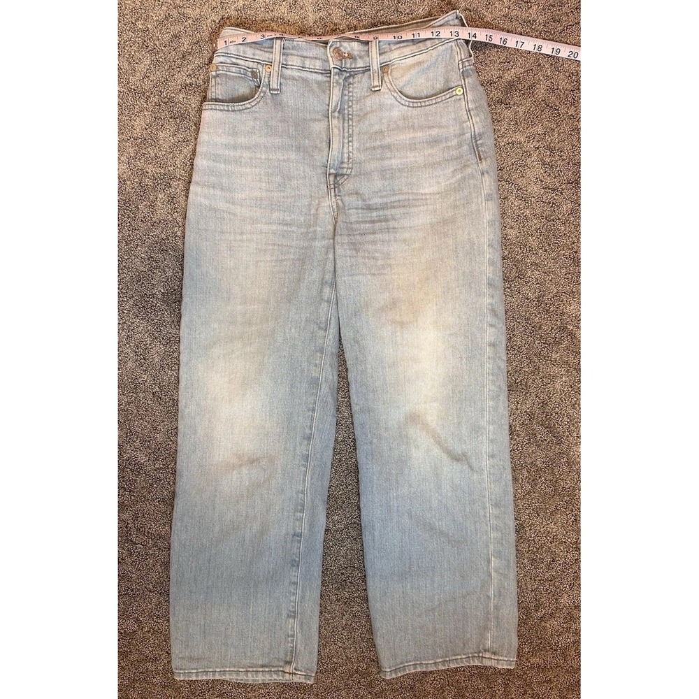 Madewell High Rise Wide Leg Jeans Light Wash Denim Women Size 25